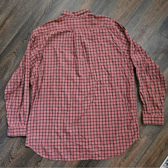 Vintage Abercrombie & Fitch Shirt Men’s XL Button Down Red Blue Tan Plaid Pocket - Picture 9 of 10